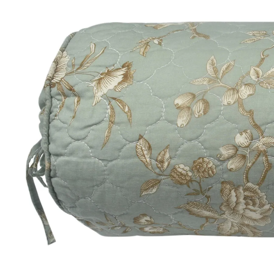 Lyon Teal 18x48cm Filled Bolster Front