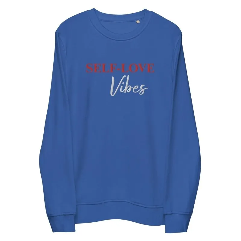 Maiden Art - Self Love Sweatshirt – Cozy, Sustainable, and Stylish Organic Cotton with Recycled Polyester- Soft, Comfortable Fit Eco-Friendly-Perfect for daily wear