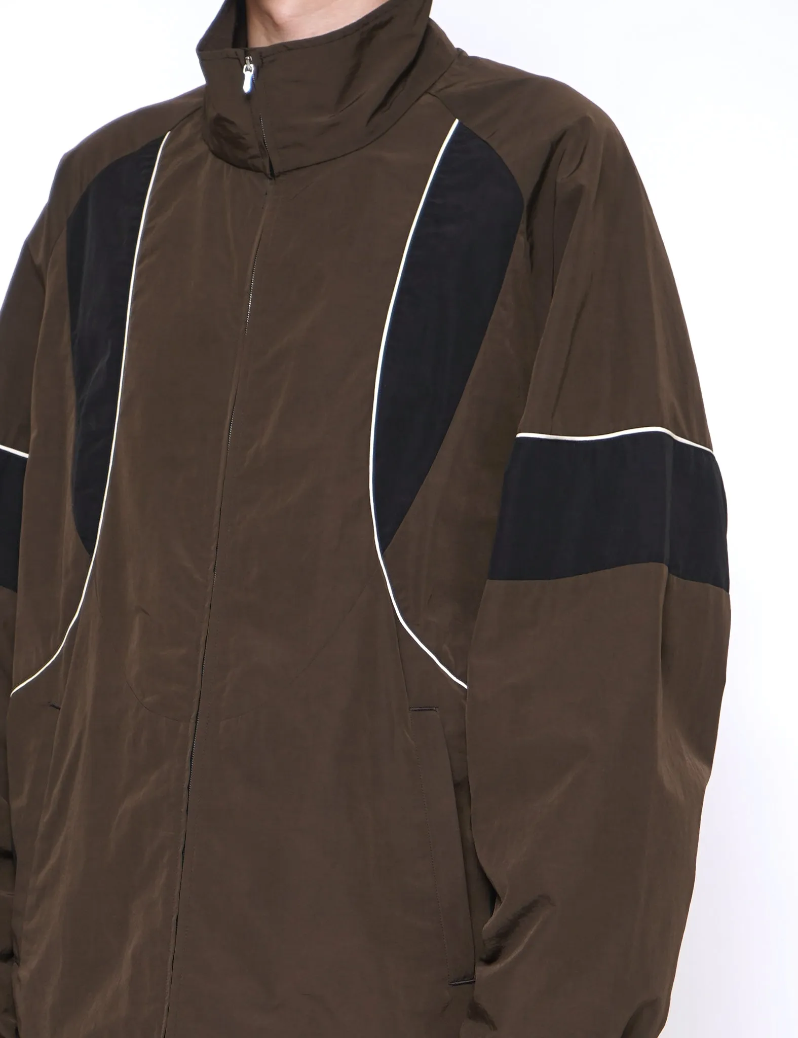 MILITARY KHAKI TRAINER'S TRACK JACKET