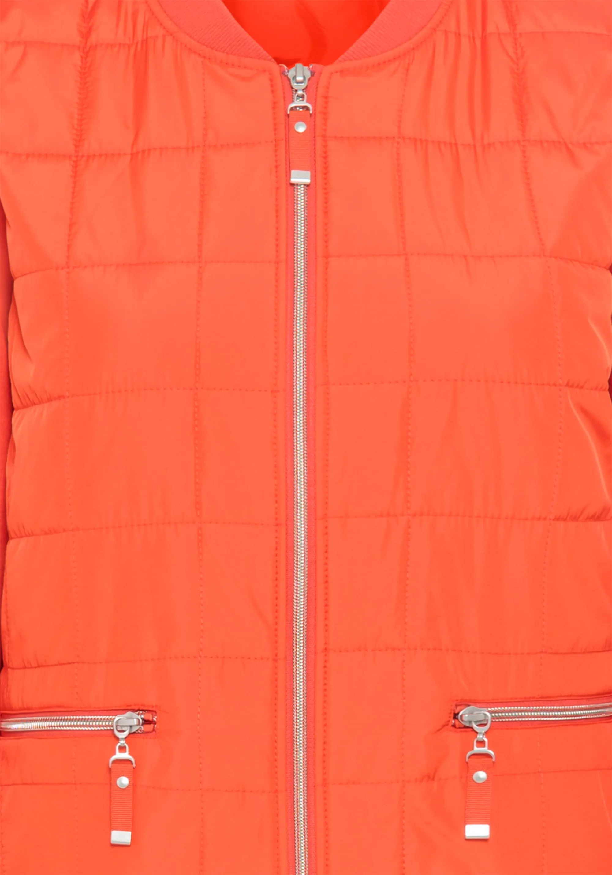 Mixed Media Zip Front Jacket