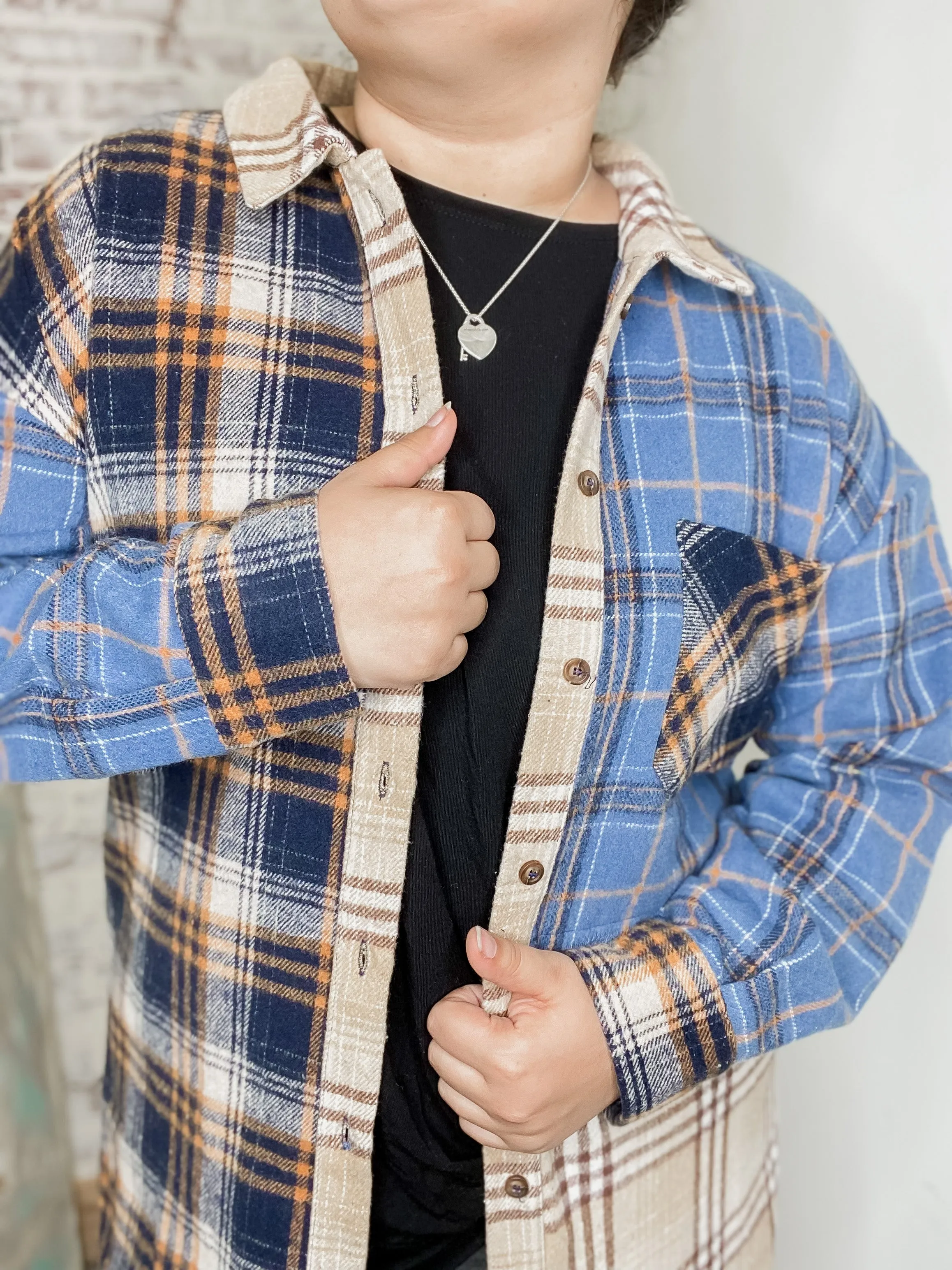 Mixed Midi Shacket