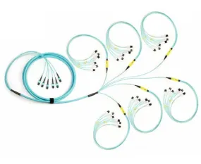 MTP Harness/Breakout Cable, MTP-LC, Multimode OM3 50/125, 10G, 72-Fiber, Plenum
