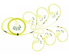 MTP Harness/Breakout Cable, MTP/APC-LC, Single-Mode OS2 9/125, 10G, 72-Fiber, Plenum