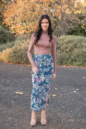 Mystic Muse Side Shirred Maxi Skirt