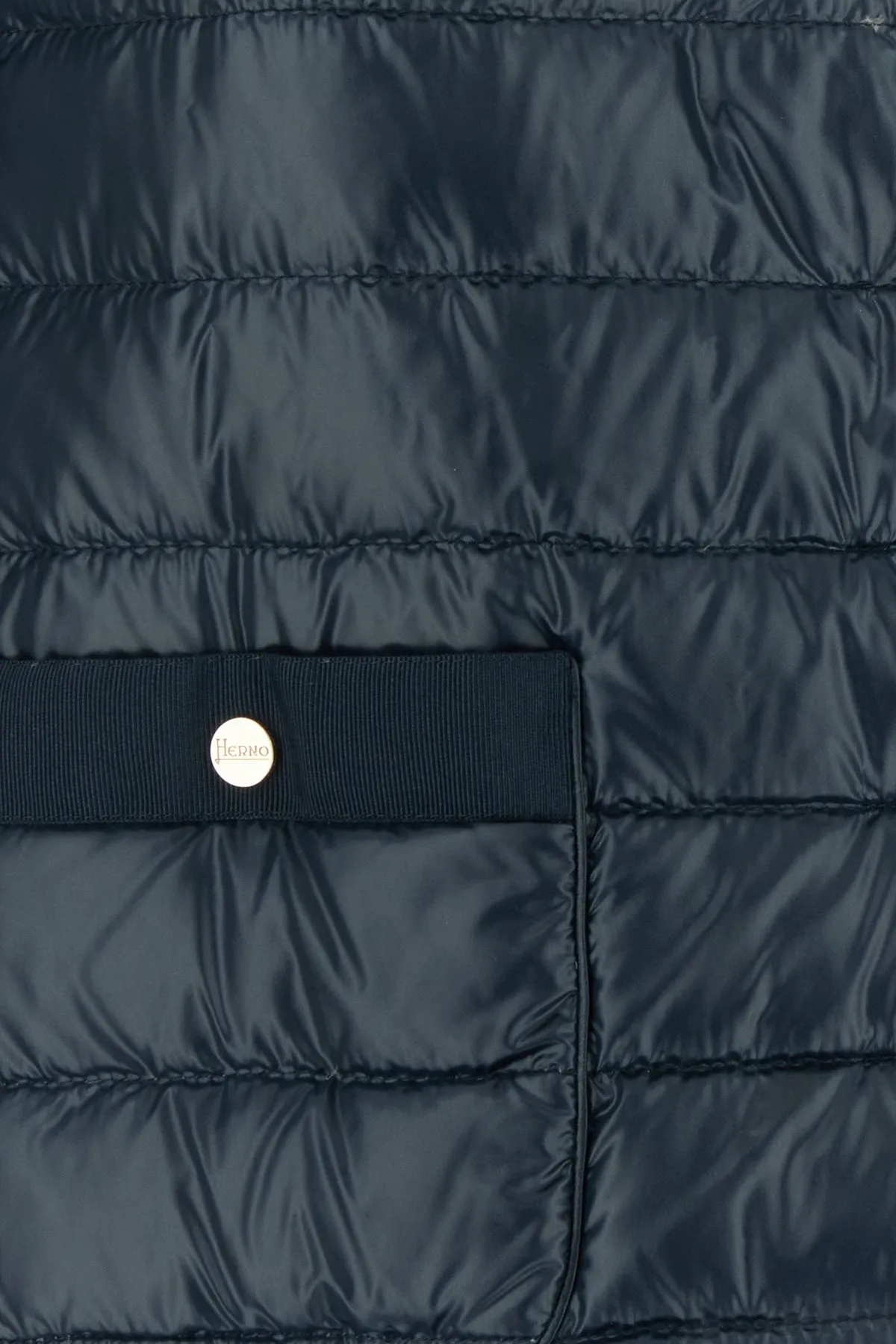 Navy blue nylon down jacket