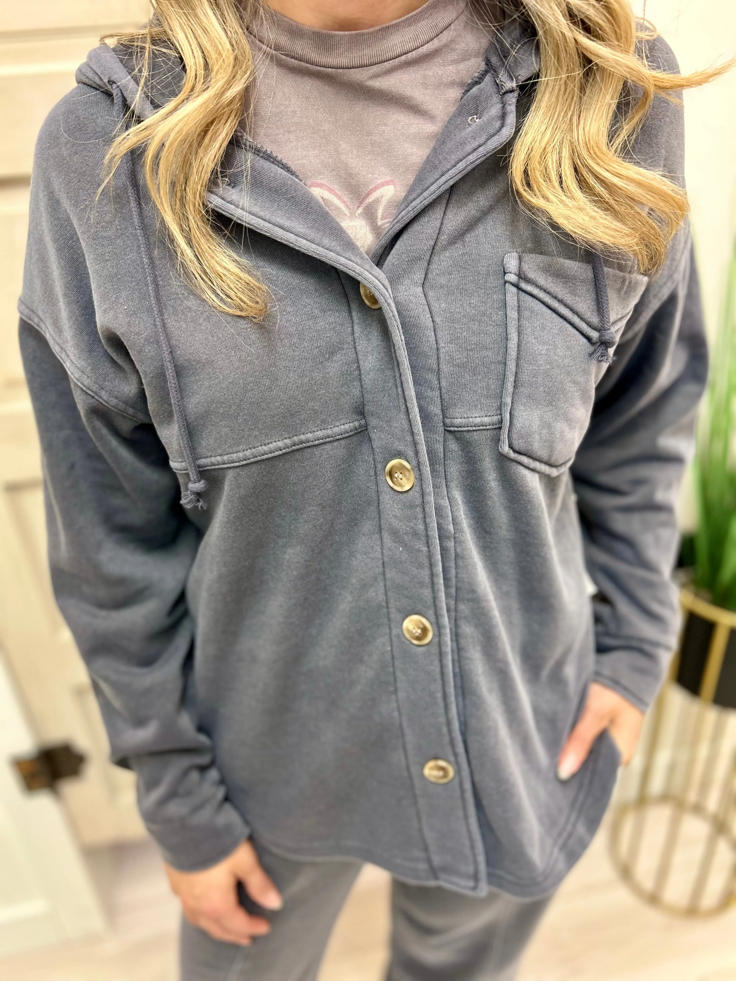 Odyssey Grey Shacket FINAL SALE!