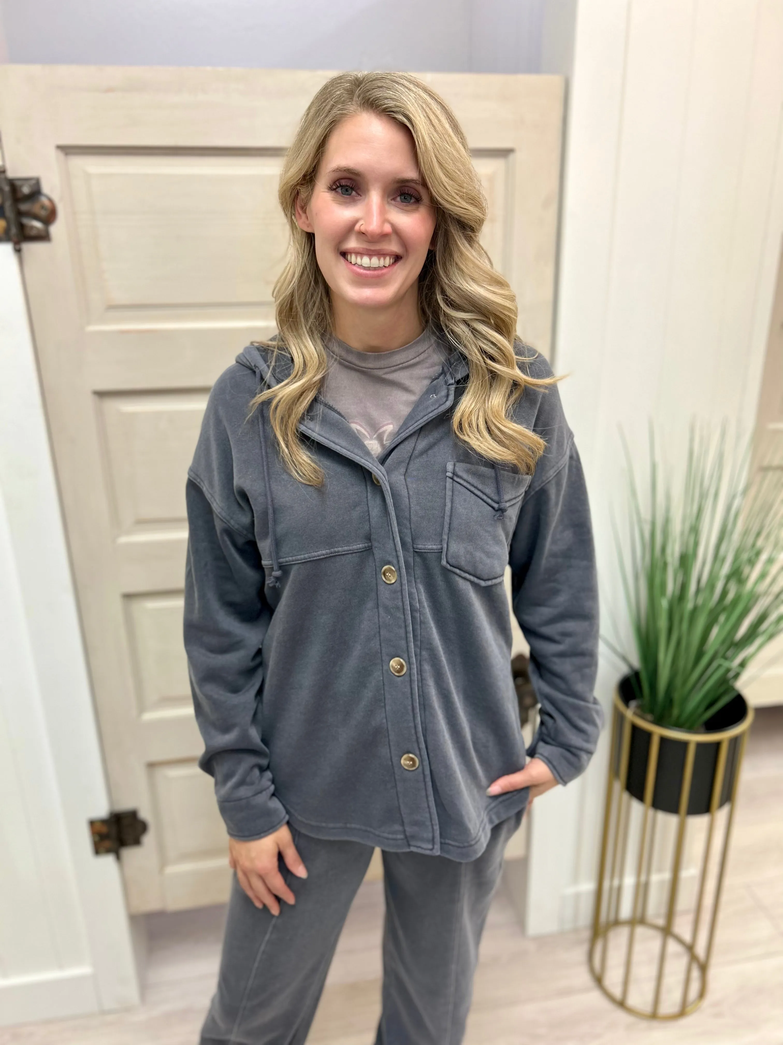 Odyssey Grey Shacket FINAL SALE!