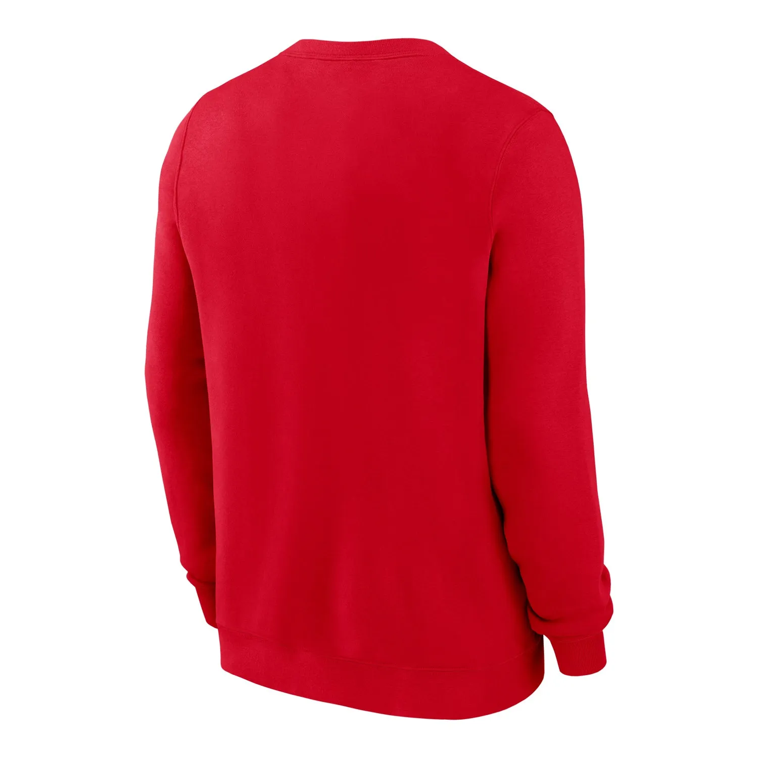 Ohio State Buckeyes Nike Wordmark Crest Scarlet Crewneck Sweatshirt