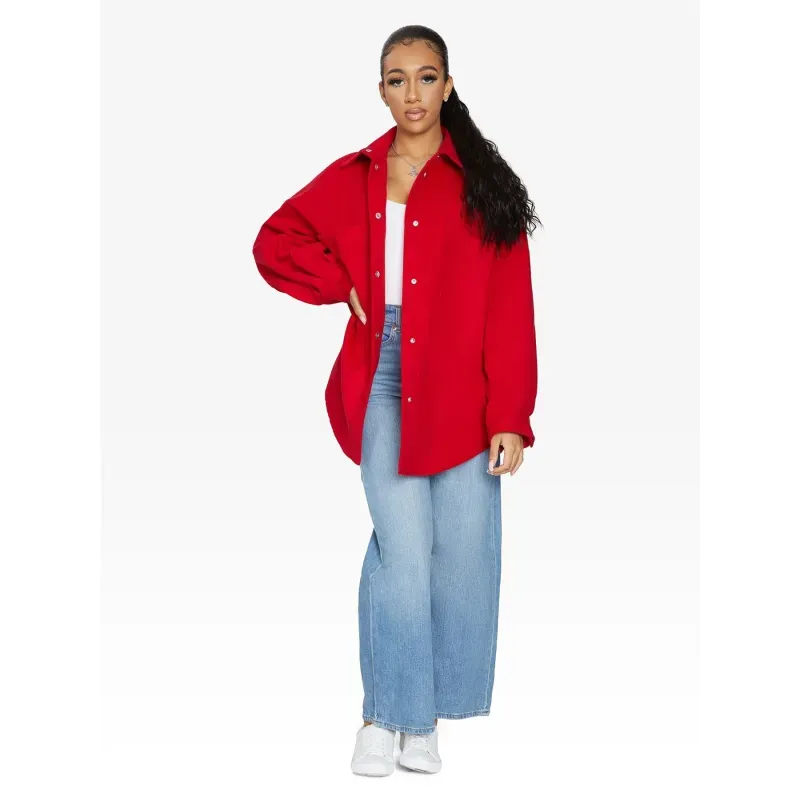 Oversized Patch Pocket Shacket