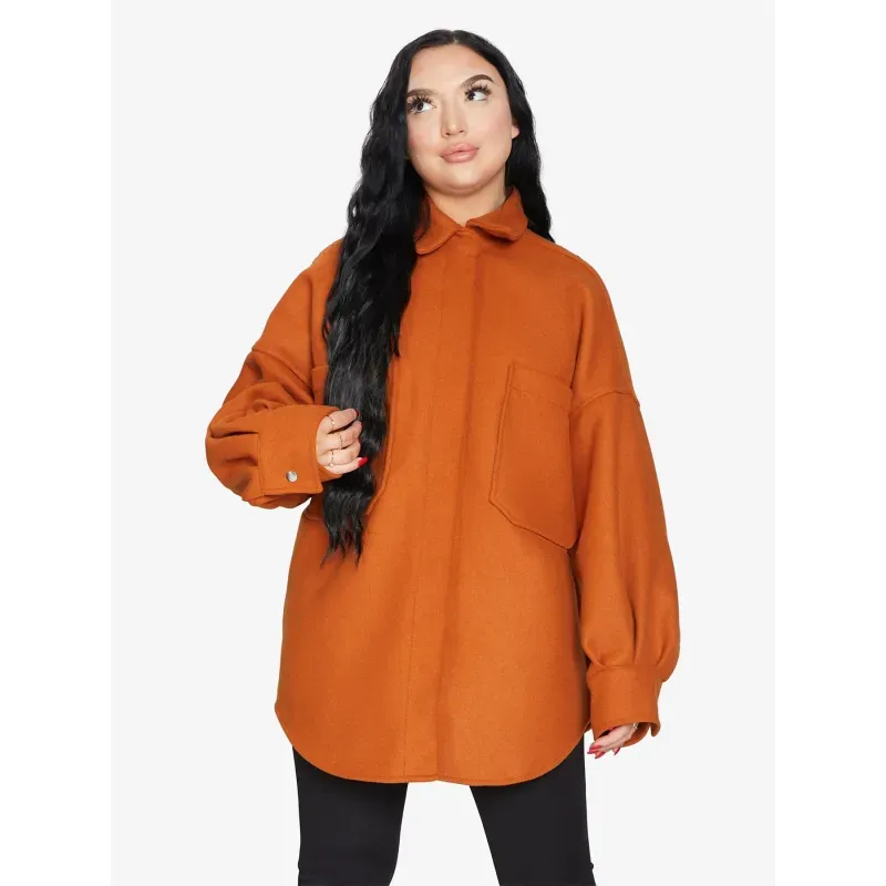 Oversized Patch Pocket Shacket