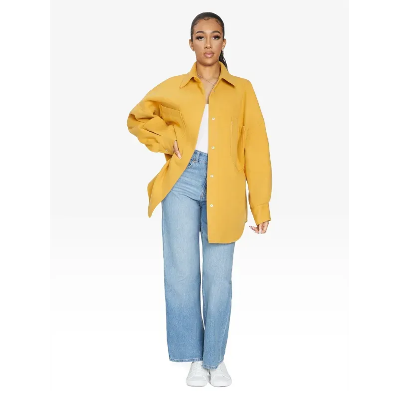 Oversized Patch Pocket Shacket