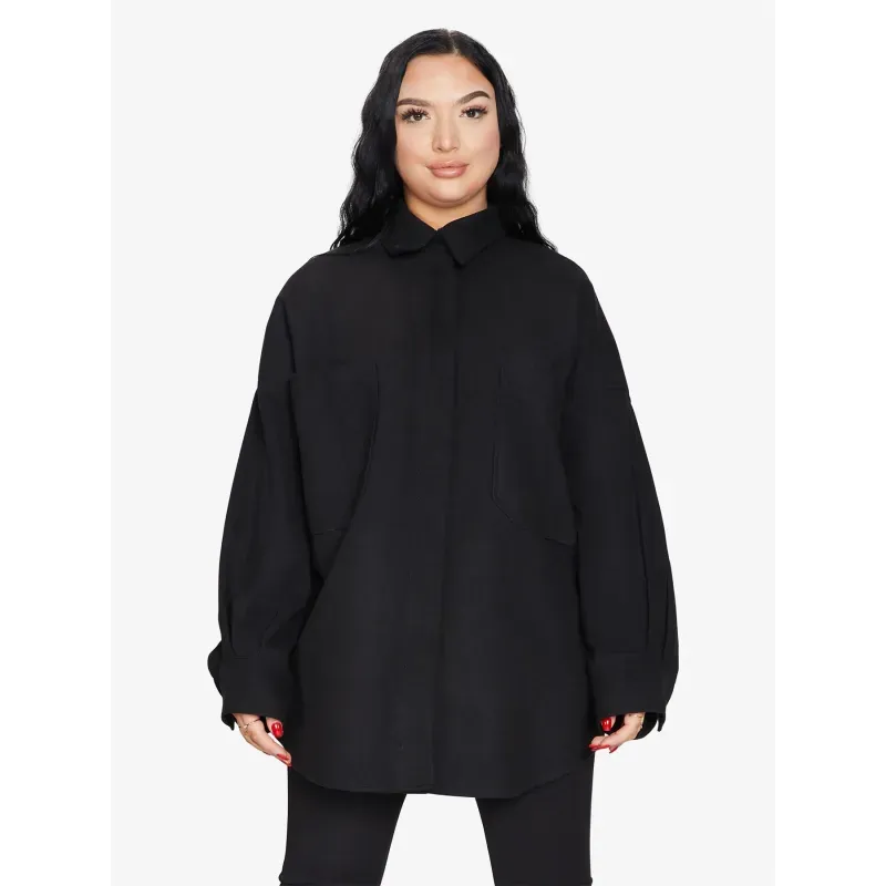 Oversized Patch Pocket Shacket