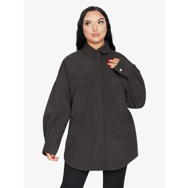 Oversized Patch Pocket Shacket