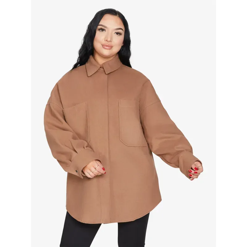 Oversized Patch Pocket Shacket