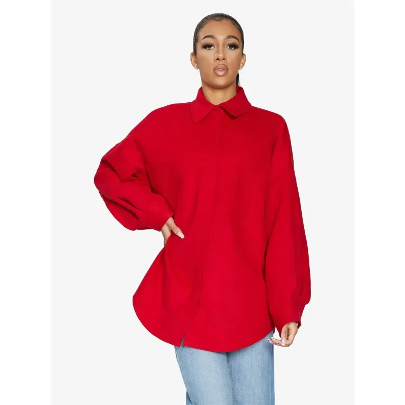 Oversized Patch Pocket Shacket