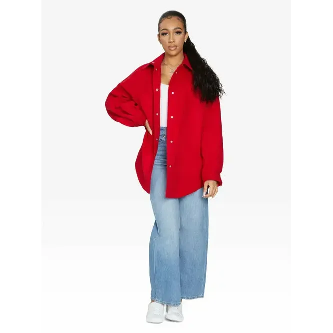Oversized Patch Pocket Shacket
