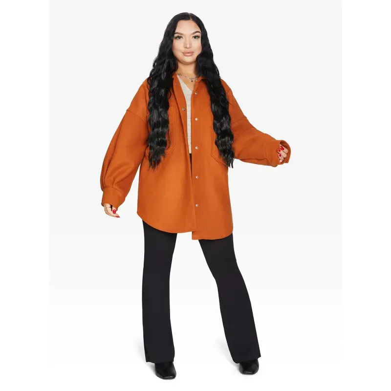 Oversized Patch Pocket Shacket