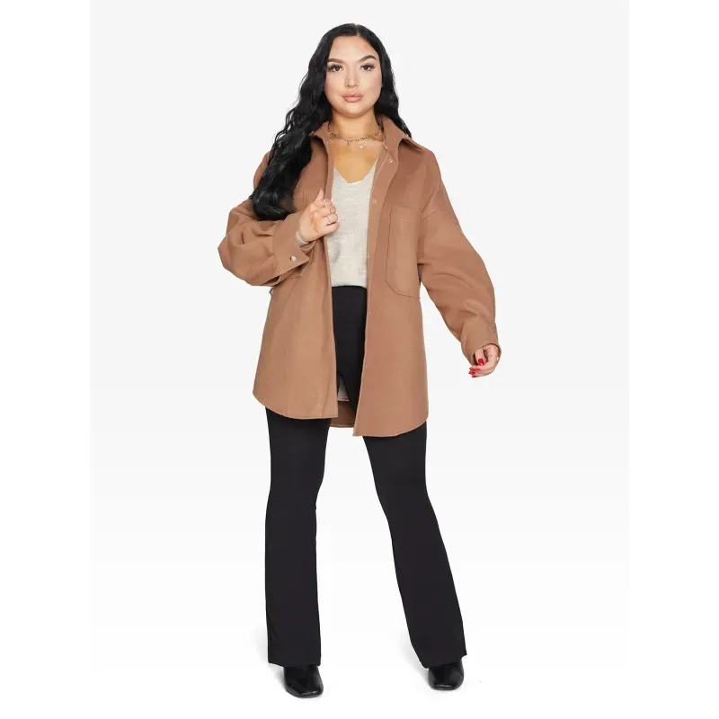 Oversized Patch Pocket Shacket