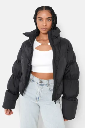 Oversized puffer jacket Black