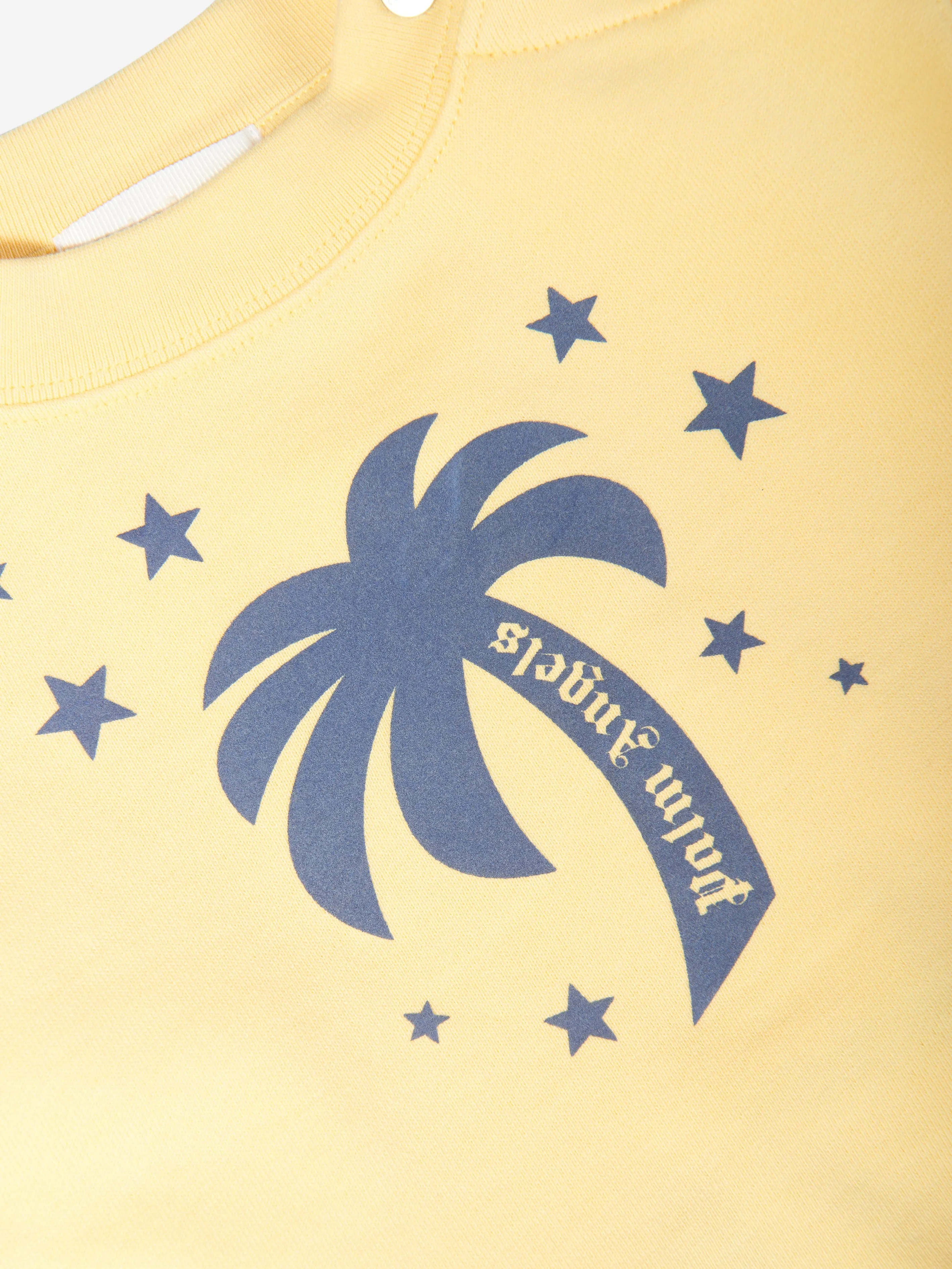 Palm Angels Baby Boys Palm Stars Sweatshirt in Yellow
