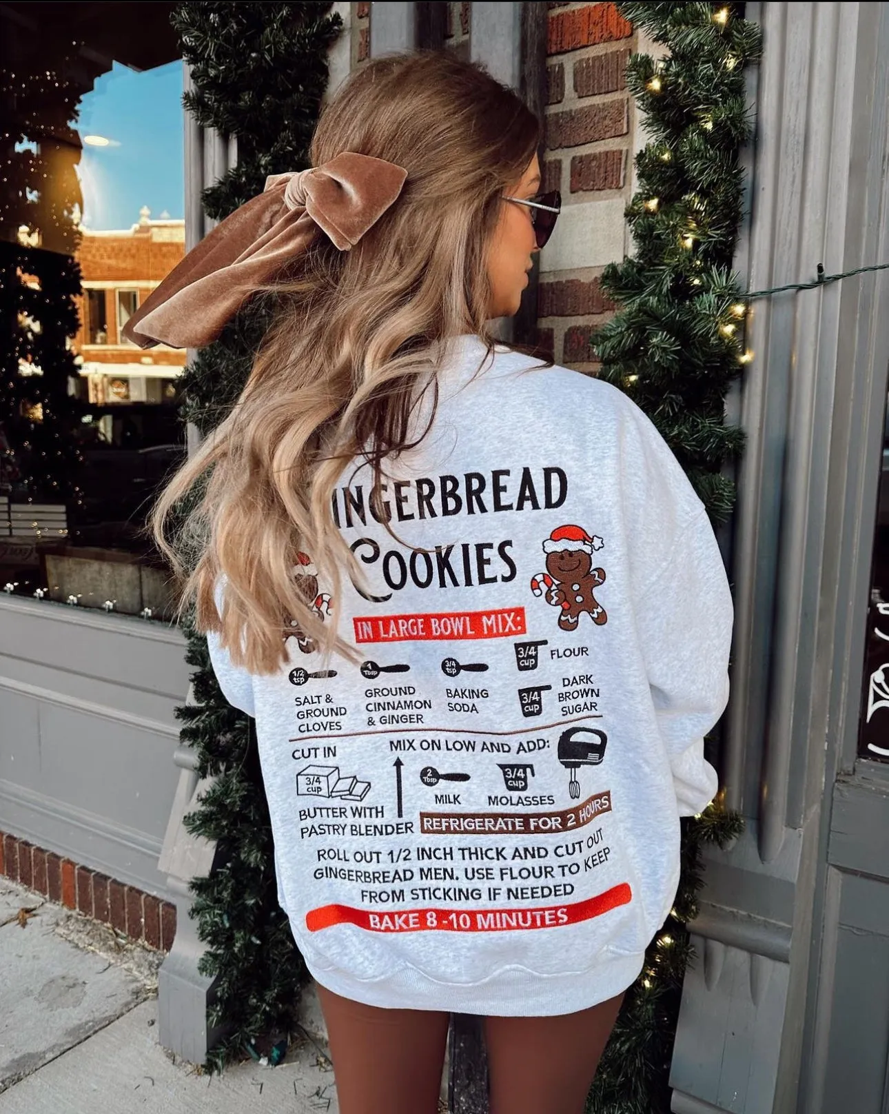 Pearl Gingerbread Recipe Christmas Embroider Sweatshirt