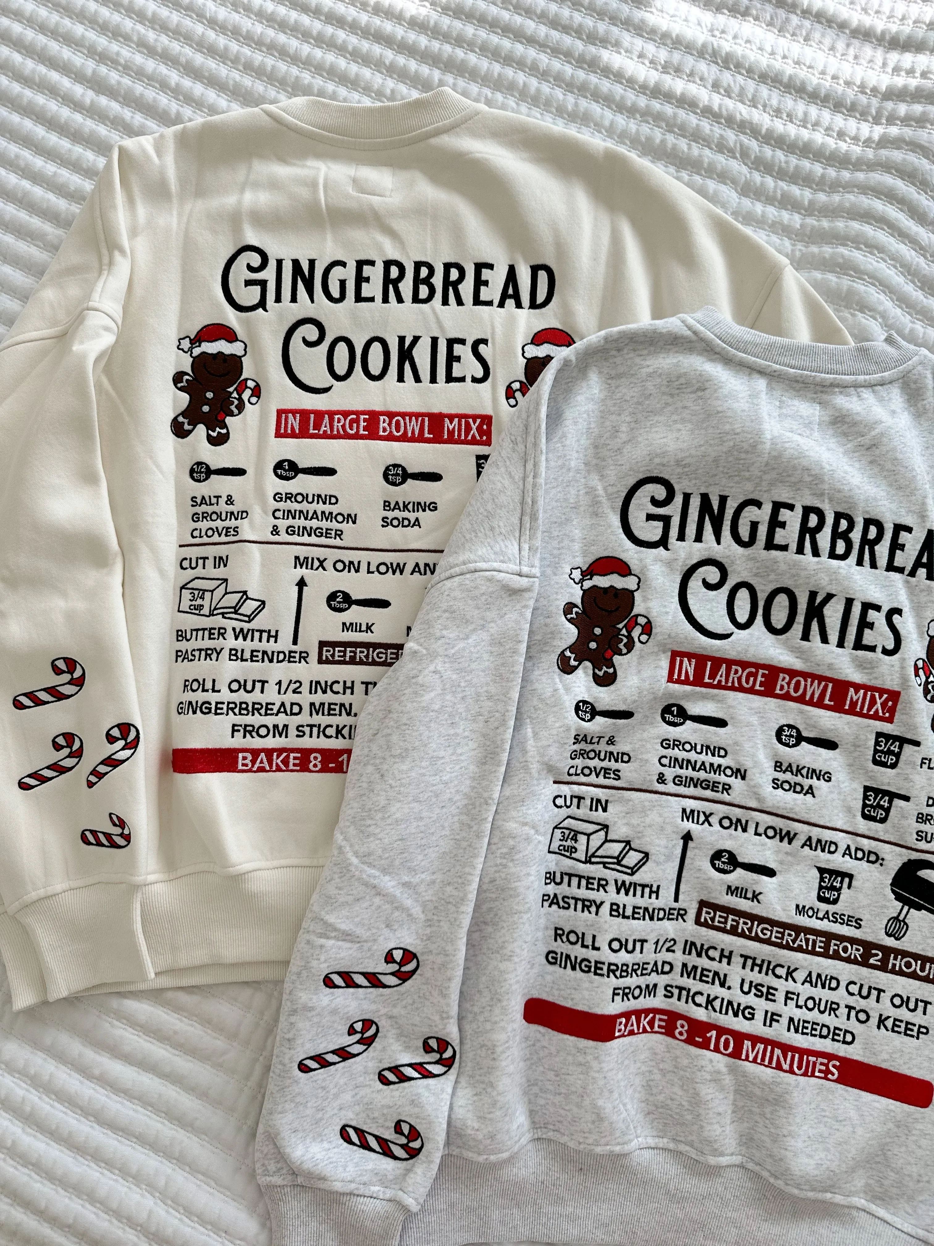 Pearl Gingerbread Recipe Christmas Embroider Sweatshirt