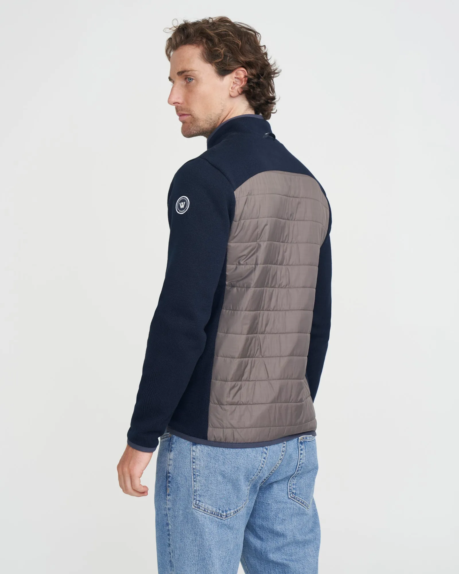 Peder Full Zip Windproof Jacket- Navy/Mole