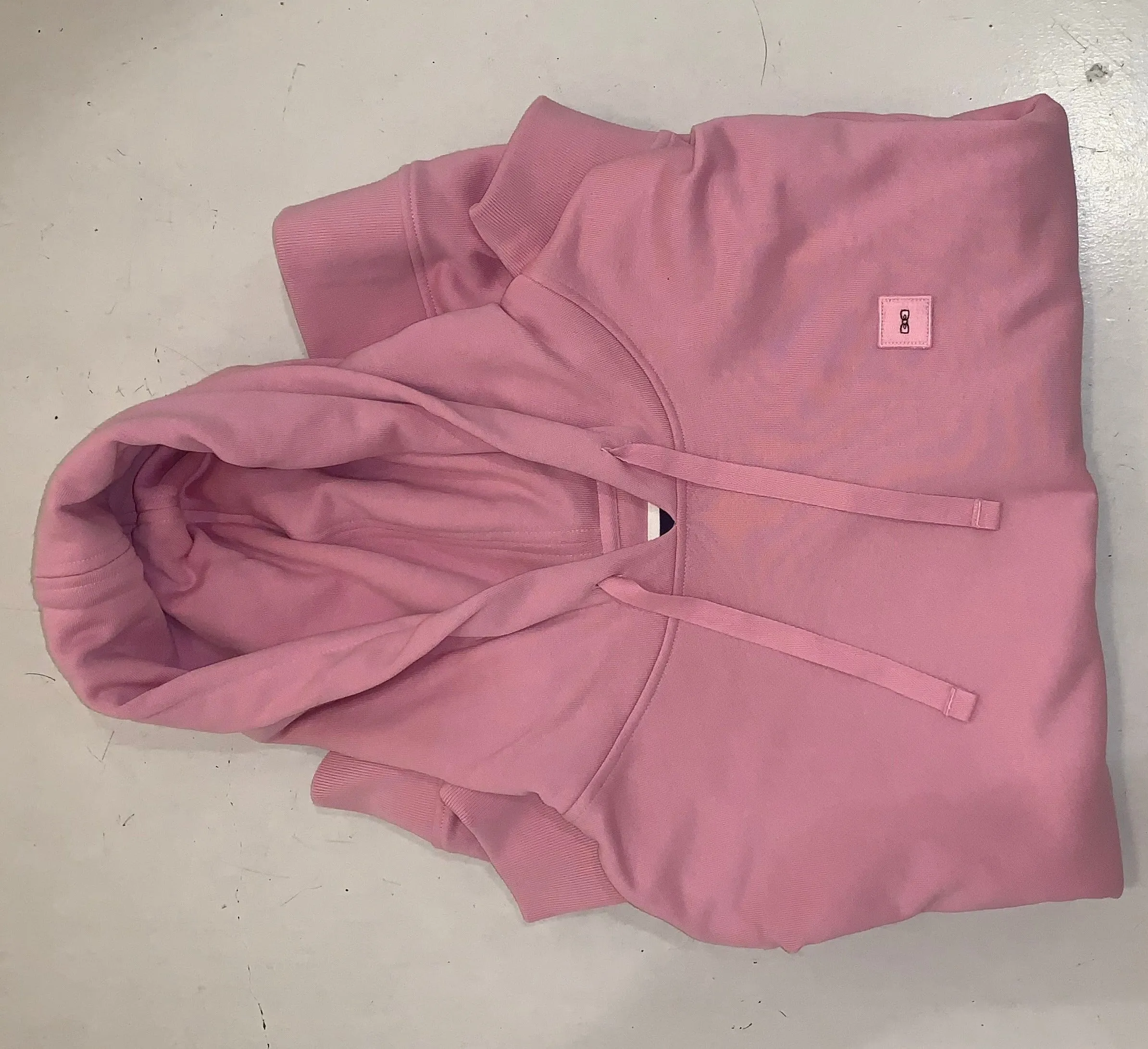 PINK HOODED SWEATSHIRT IN FLEECE