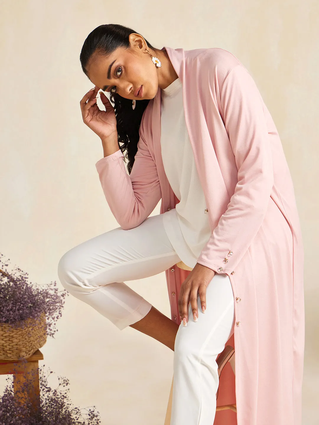 PINK OVANA OVERALL SHRUG