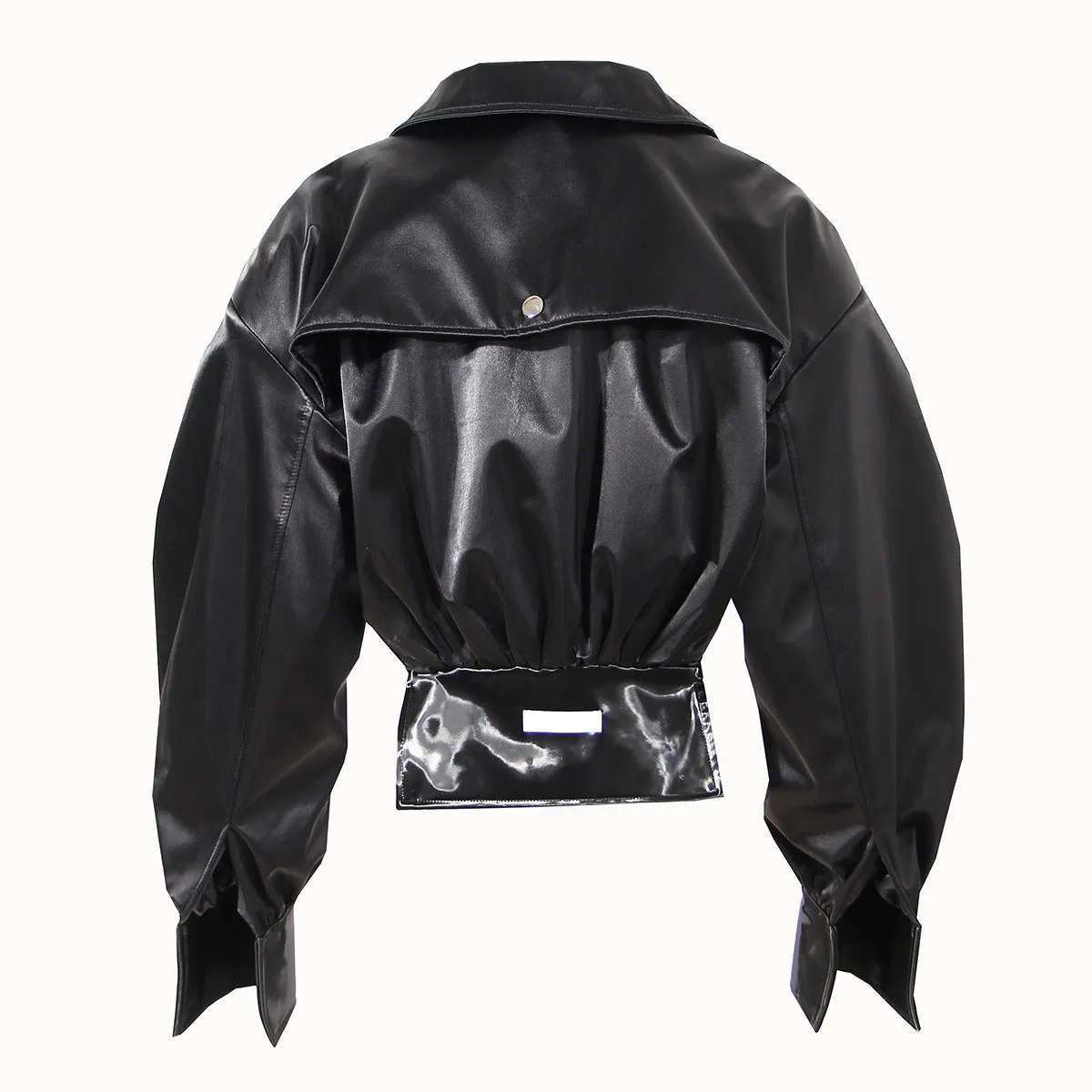 Pre Order:  High Waist Cinched Motorcycle Jacket
