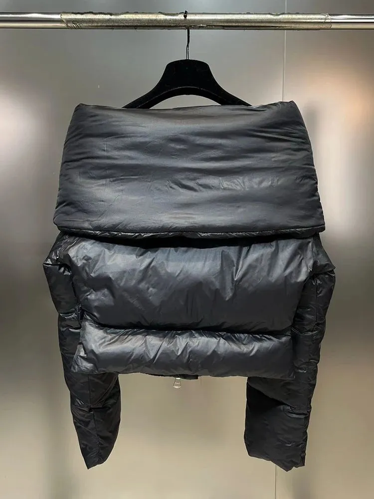Pre Order:  Off Shoulder Cotton Padded Jacket