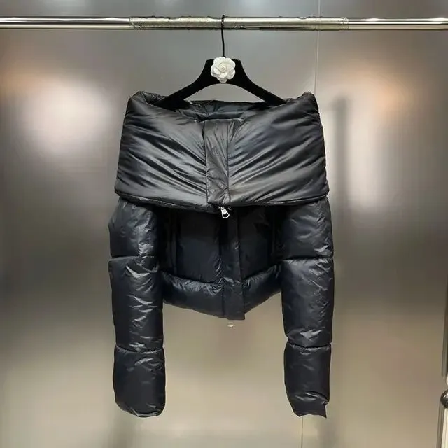 Pre Order:  Off Shoulder Cotton Padded Jacket