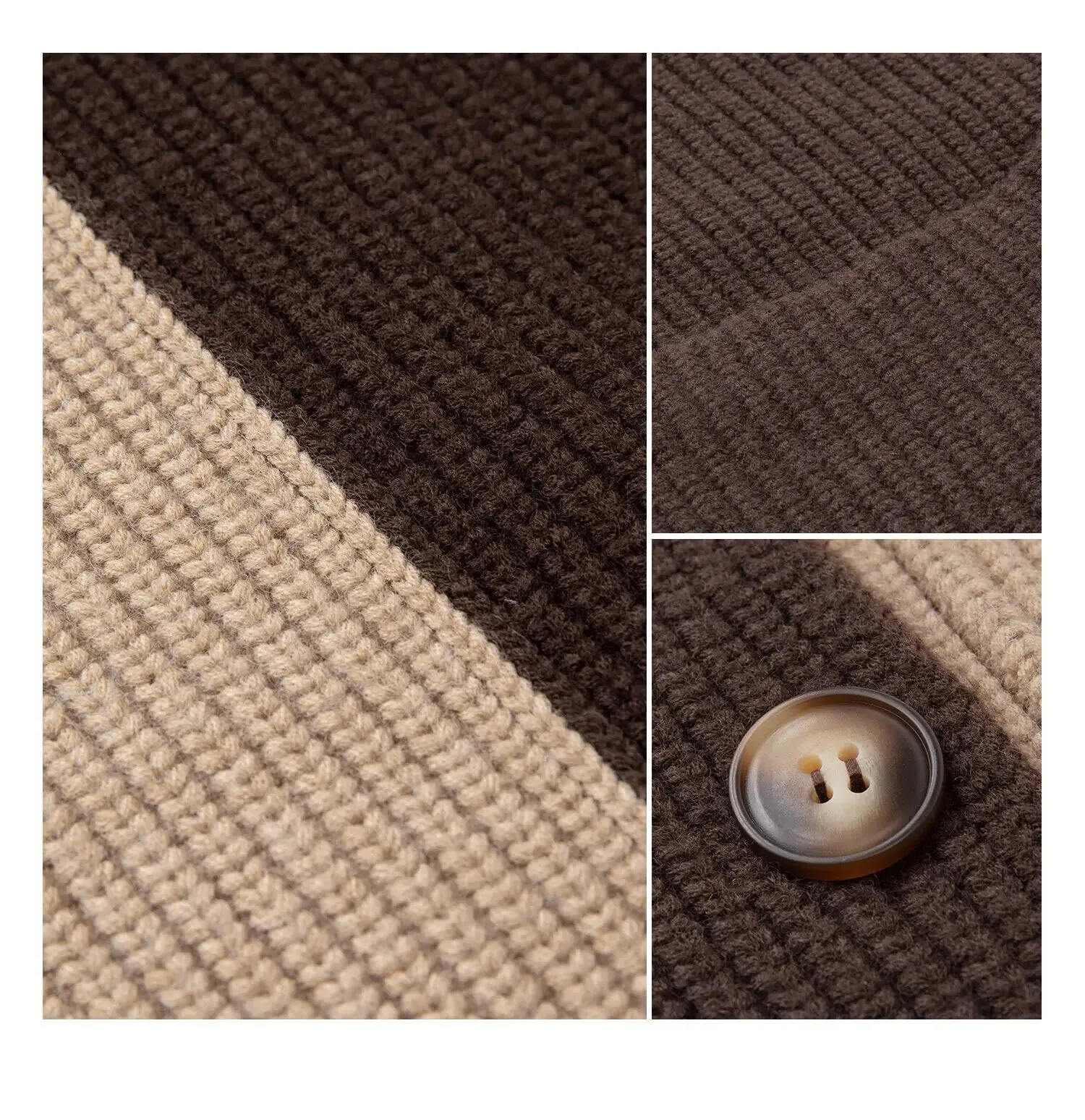 Pre Order:  Two-Tone Browns Knit Jacket