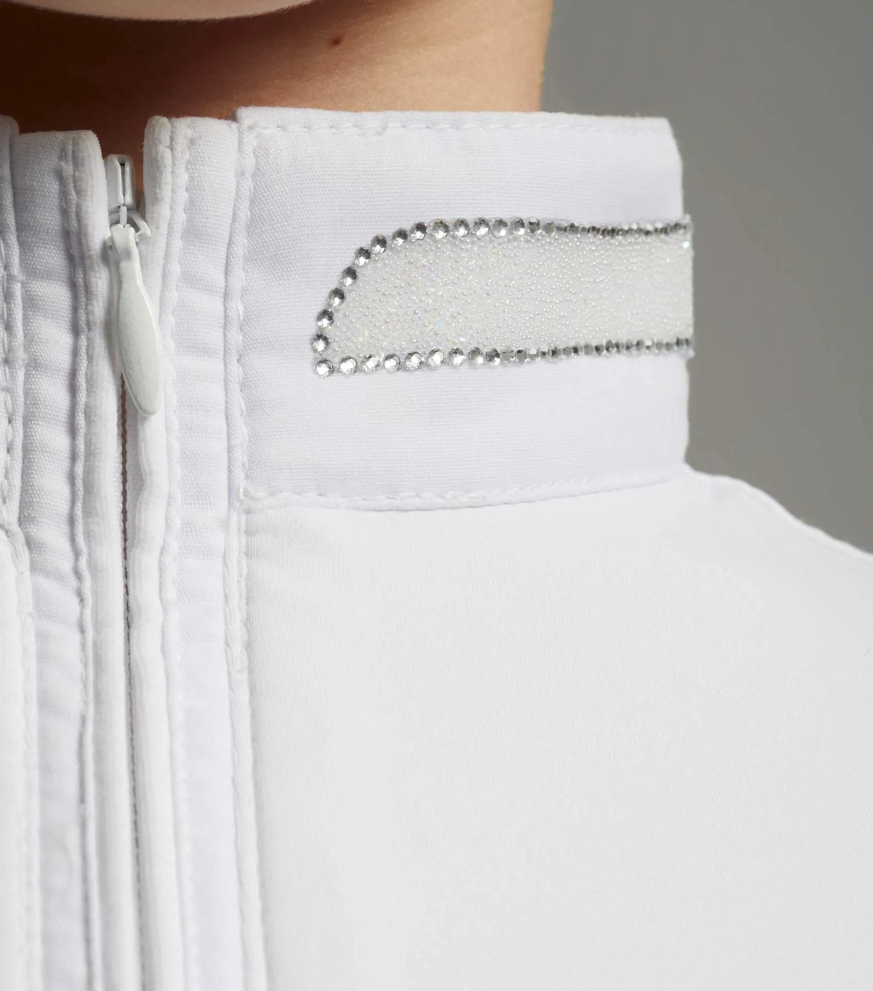 Premier Equine Maria Girls Diamanté Show Shirt (white)