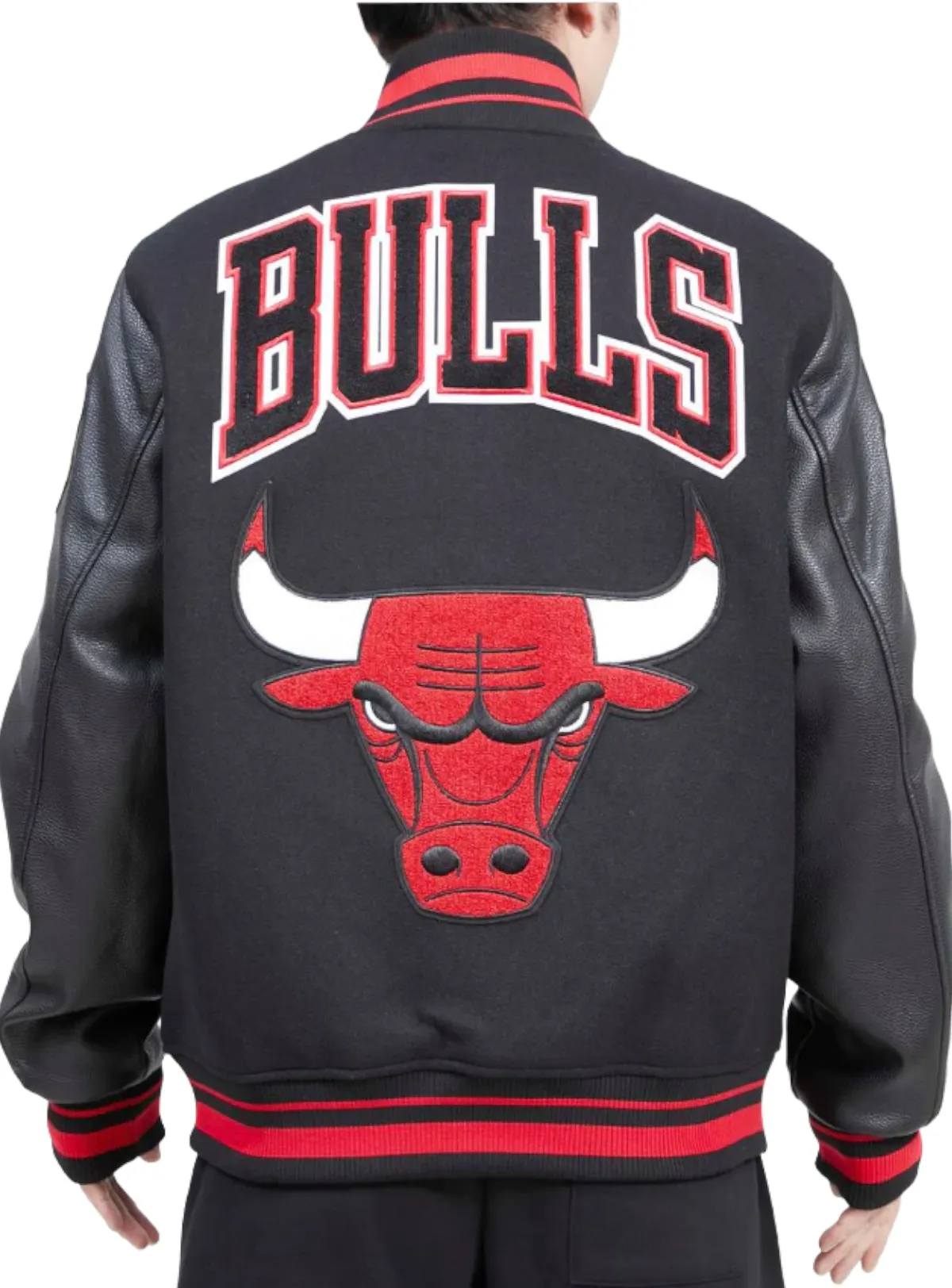 Pro Standard Jacket - Chicago Bulls Flag Logo Wool Varsity - Black - BCB656015-BRK