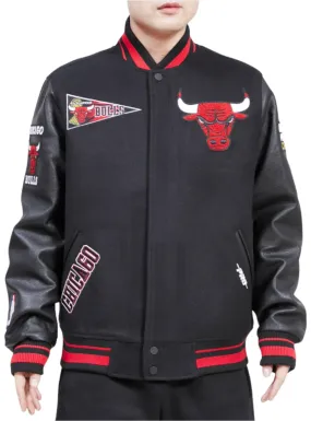 Pro Standard Jacket - Chicago Bulls Flag Logo Wool Varsity - Black - BCB656015-BRK