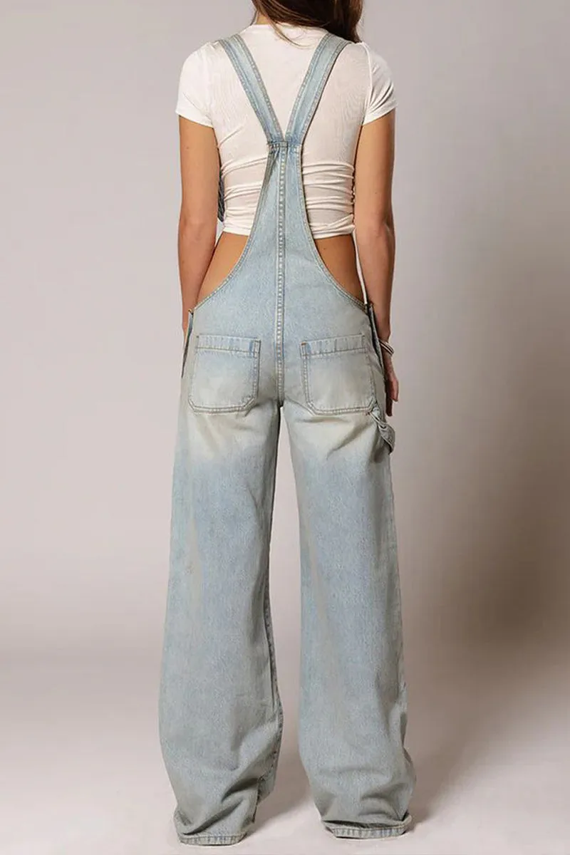 PS3410 Overall Denim Jeans Pant