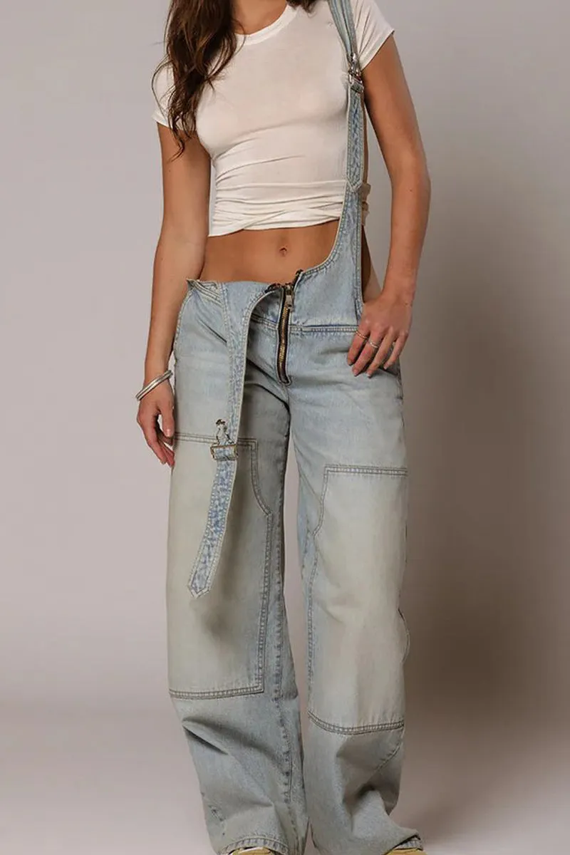 PS3410 Overall Denim Jeans Pant