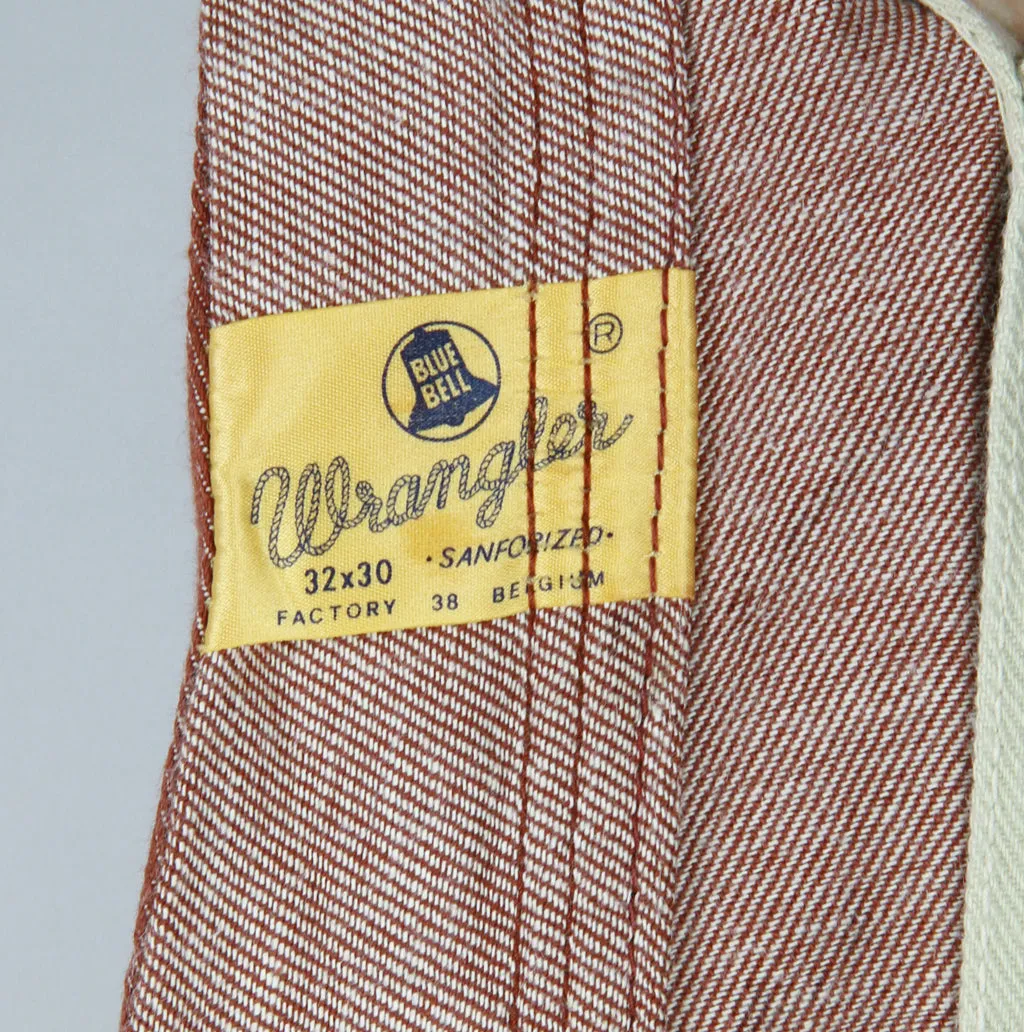 Rare Vintage 1970s Wrangler Blue Bell Bell bottom jeans - Terracotta - S