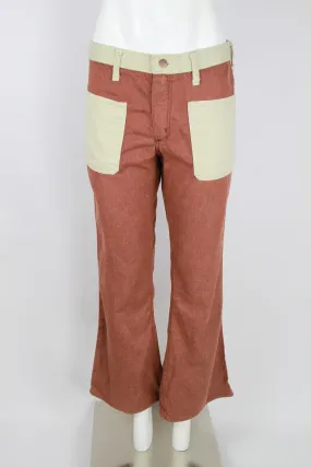 Rare Vintage 1970s Wrangler Blue Bell Bell bottom jeans - Terracotta - S