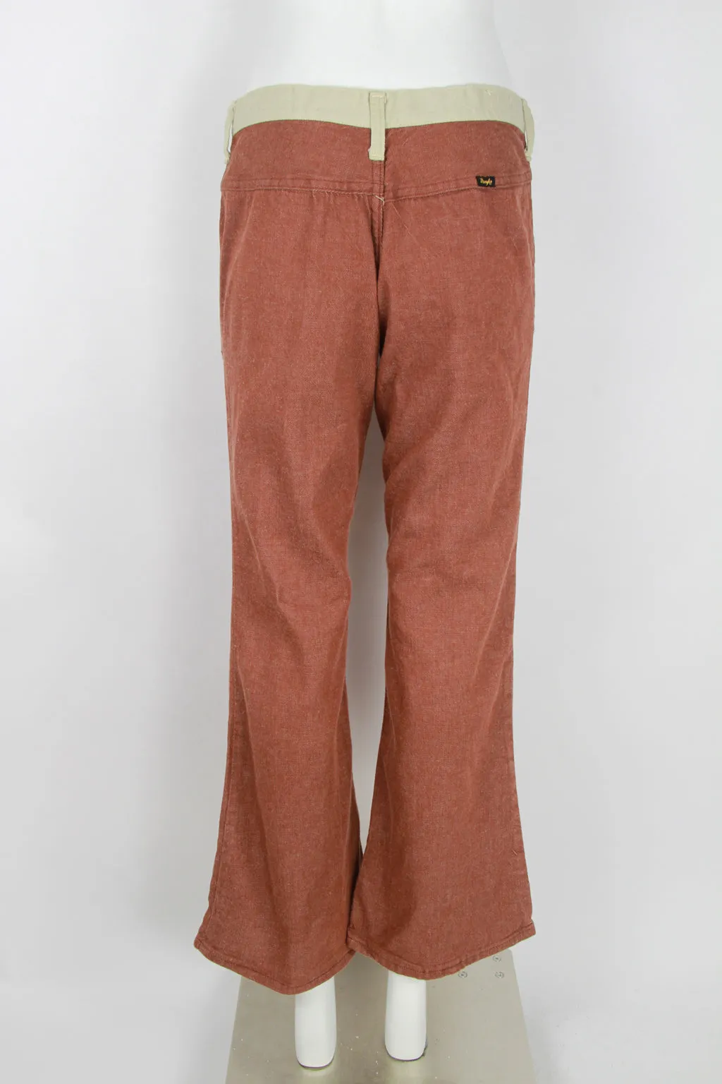 Rare Vintage 1970s Wrangler Blue Bell Bell bottom jeans - Terracotta - S