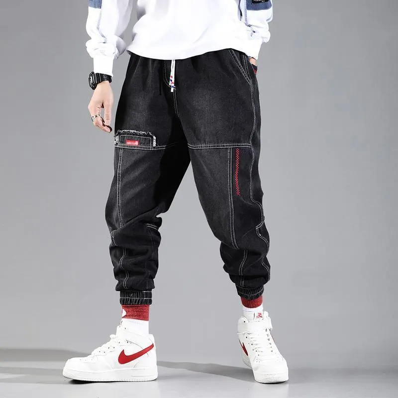 Retro Men’s Loose Straight Pants - Plus Velvet Denim