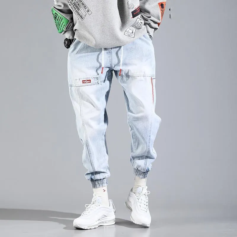 Retro Men’s Loose Straight Pants - Plus Velvet Denim