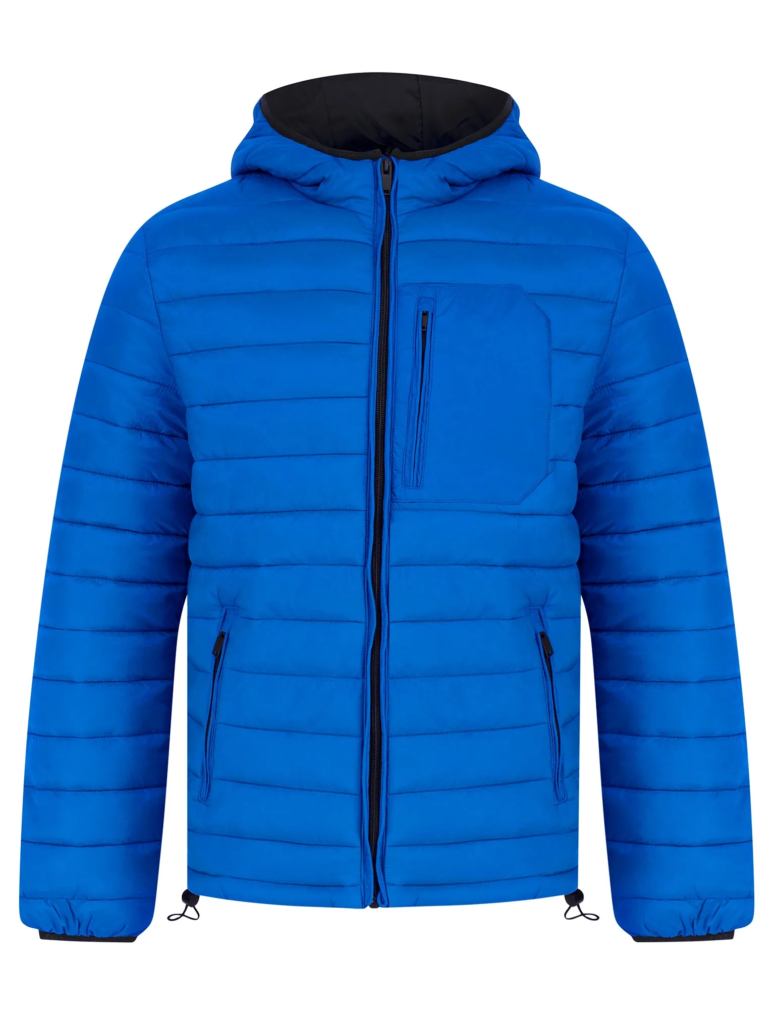 Samoset Quilted Puffer Jacket with Hood in French Blue - Tokyo Laundry