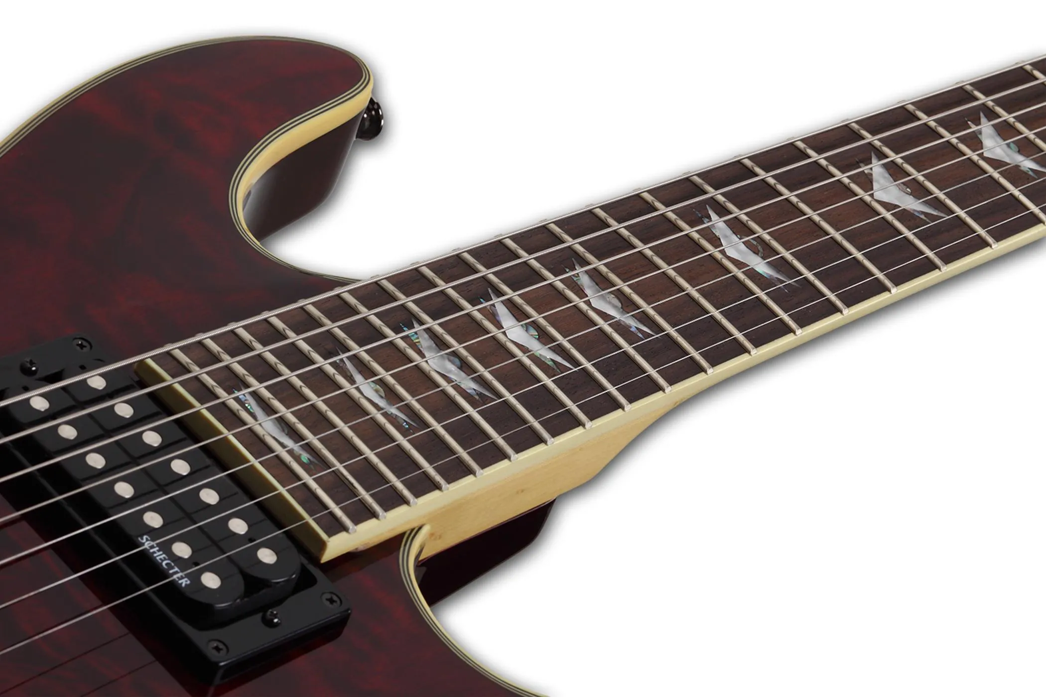 Schecter Omen Extreme-7 Left Handed – Black Cherry