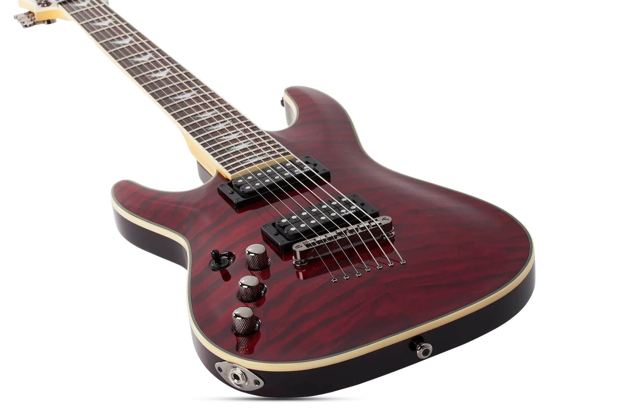 Schecter Omen Extreme-7 Left Handed – Black Cherry