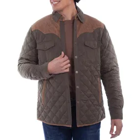 Scully Men's Leather Yoke Quilted Jacket