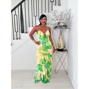 SHE IS ALWAYS THE ONE TIERED MAXI DRESS