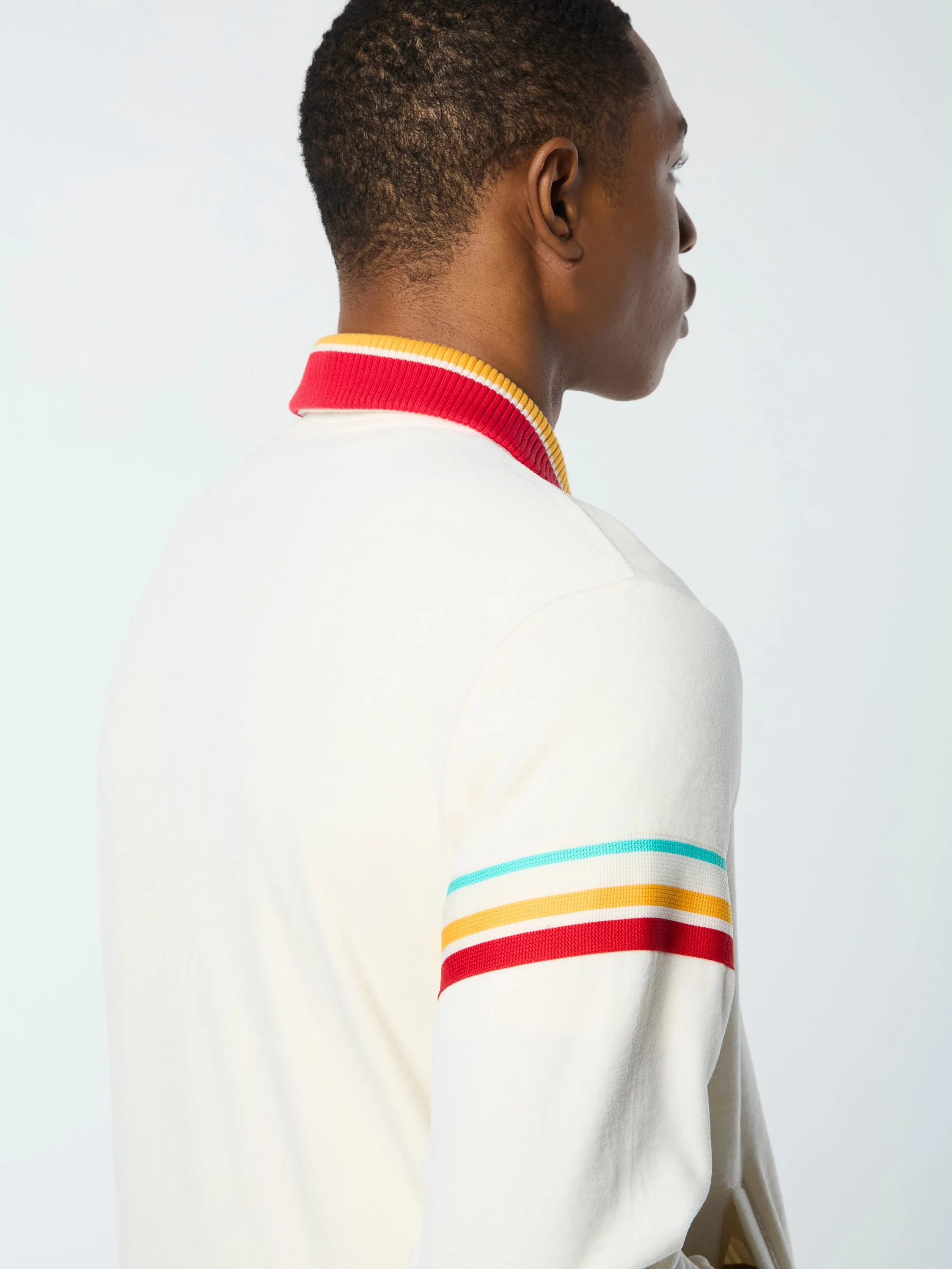 Slice Track Jacket- Gardenia/ Gold