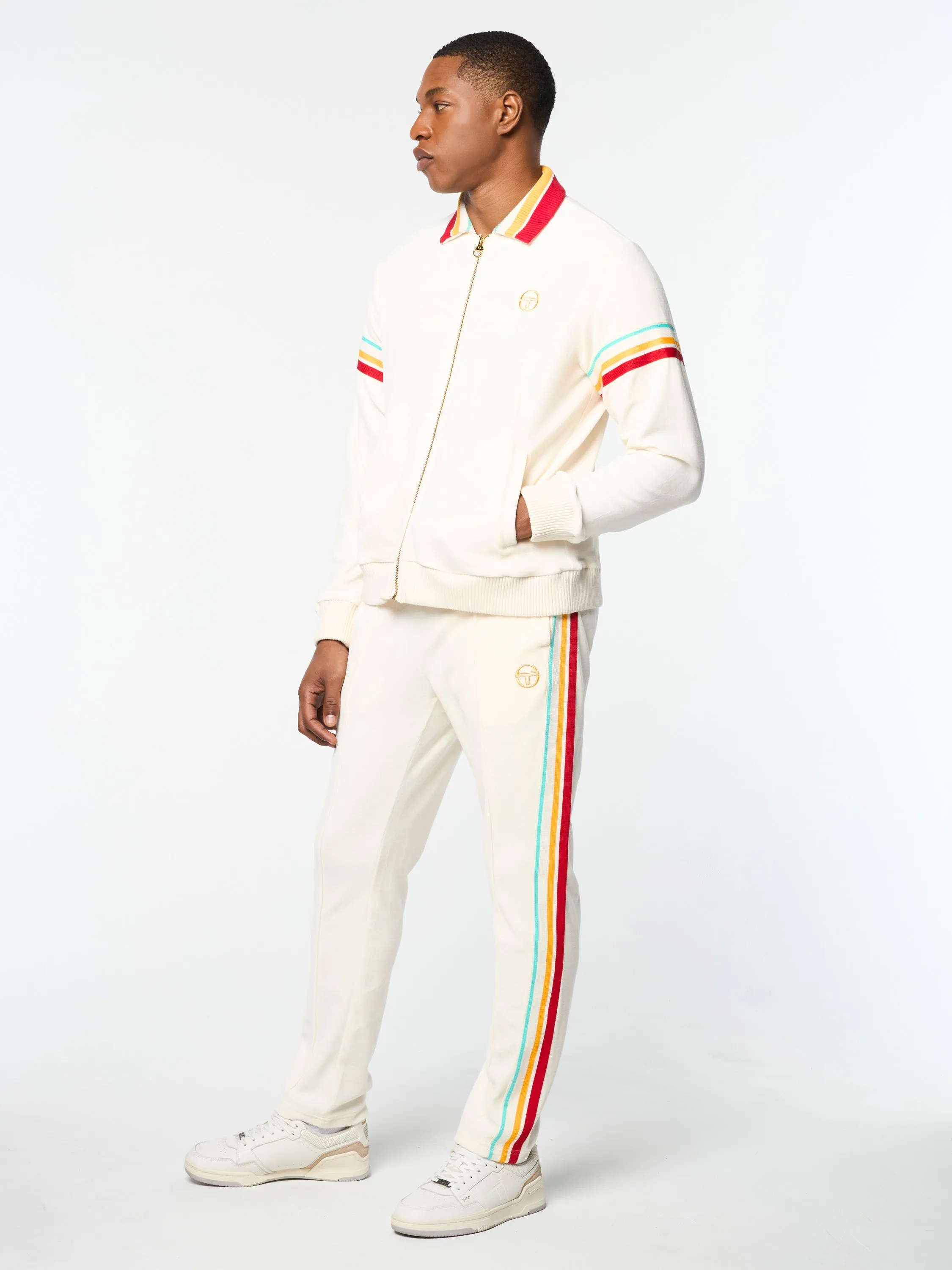 Slice Track Jacket- Gardenia/ Gold